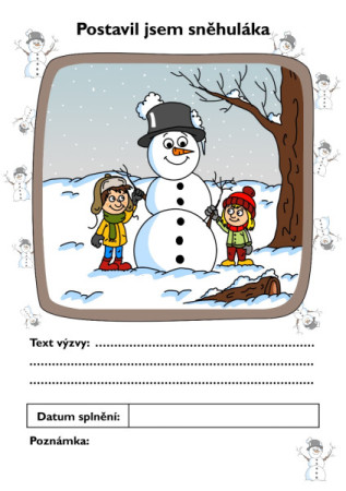 stavění sněhuláka